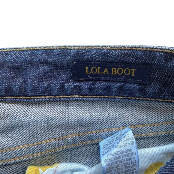 Lucky Brand Jeans Womens Size 10/30 Tall Lola Boot Blue Cotton Blend 35" Inseam - Picture 6 of 11